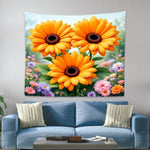 Orange Flower Tapestry