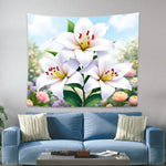 White Flower Tapestry