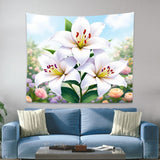 White Flower Tapestry
