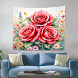 Watercolor Flower Tapestry