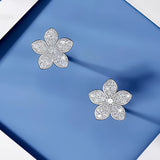Crystal Flower Stud Earring