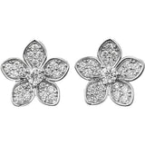 Crystal Flower Stud Earrings