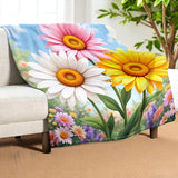 Daisy Blanket Home Decor