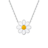 Daisy Chain Necklace Silver