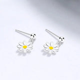 Daisy Dangle Earrings Side View