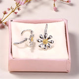 Daisy Earrings Close Up View