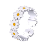 Daisy Flower Band Ring