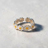 Daisy Flower Band Rings