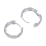 Daisy Hoop Earrings Side View