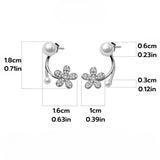 Daisy Pearl Earrings Size