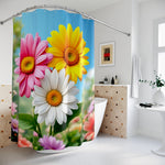 Daisy Print Shower Curtain