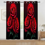 Dark Rose Curtains Home Decor