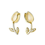 Gold Tulip Earrings