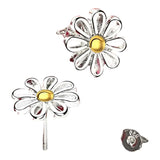 Silver Daisy Stud Earrings