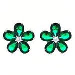 Flower Emerald Earrings