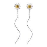 Floral Threader Earrings