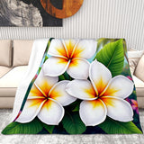 Flower Design Blanket Living Room