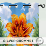 Flower Design Curtains Eyelet