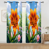 Flower Design Curtains Home Decor