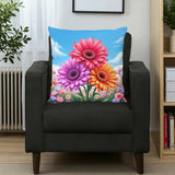 Flower Design Pillow Home Decor