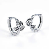 Flower Earrings Men Side View
