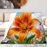 Flower Fleece Blanket Living Room