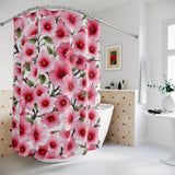 Flower Pattern Shower Curtain