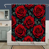Flower Pattern Shower Curtain Home Decor