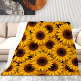 Flower Pattern Throw Blanket Living Room