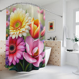 Flower Print Shower Curtain