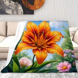 Flower Print Blanket Living Room