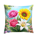 Flower Print Pillow