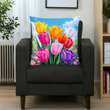 Flower Print Pillow Case Decor