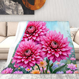 Flower Print Throw Blanket Living Room