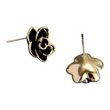 Flower Shaped Earrings Back View