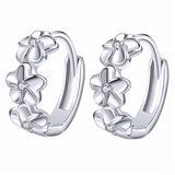 Flower Shaped Hoop Earrings
