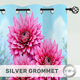 Flower Window Curtains Eyelet