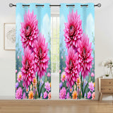 Flower Window Curtains Home Decor