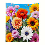 Flowery Fleece Blanket