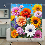 Flowery Shower Curtain Home Decor