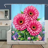 Gerbera Shower Curtain Home Decor