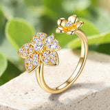 Gold Flower Design Rings