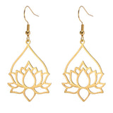 Gold Lotus Earrings