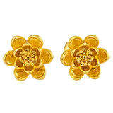 Gold Lotus Stud Earrings