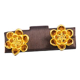 Gold_Lotus_Stud_Earrings Front View