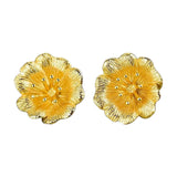 Gold Poppy Earrings