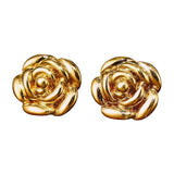 Gold Rose Earrings