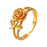Gold Rose Ring