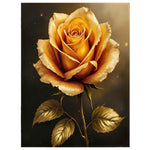 Gold Rose Throw Blanket