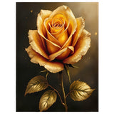 Gold Rose Throw Blanket